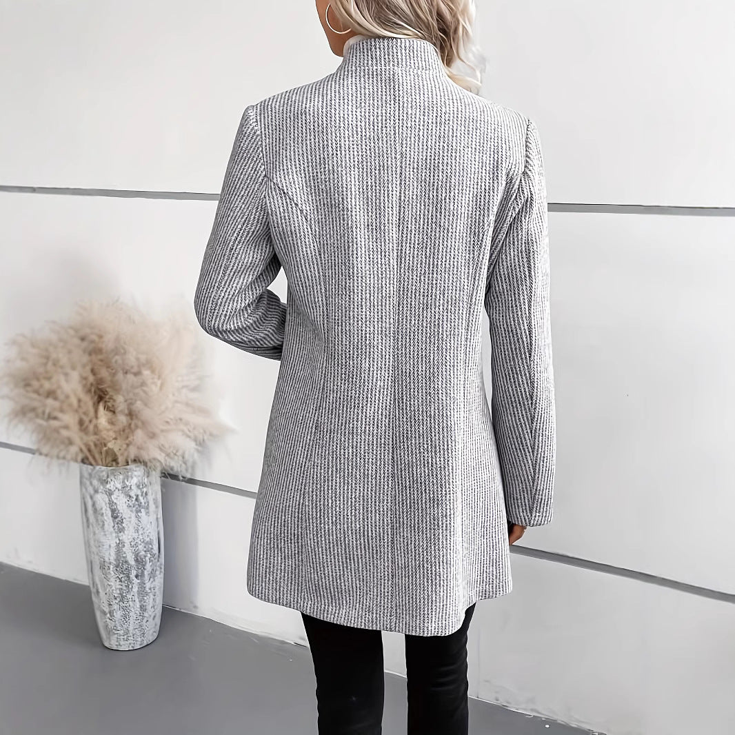 Dame afslappet blazer med struktureret vævemønster Stilla