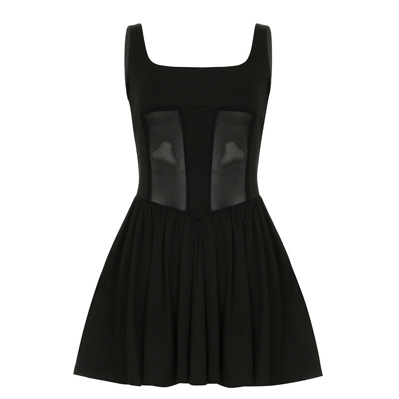 Dame A-linje kjole med tanktop-lignende udskæring og sensuel taljeområde Stilla