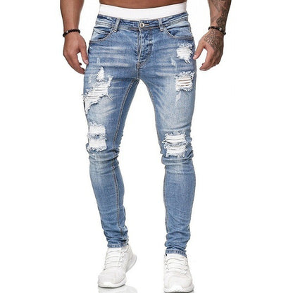 Herren Ripped Skinny Jeans i moderne Used-Look Stilla