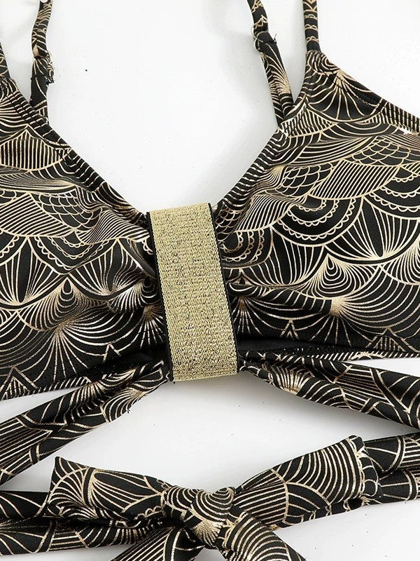 Dame Cut-Out Høj Talje Bikini Sæt Stilla 1750840092