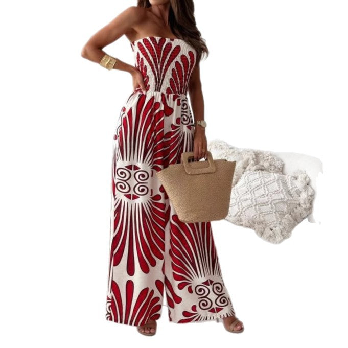 Kvinder Stropløs Bredbenet Jumpsuit Stilla