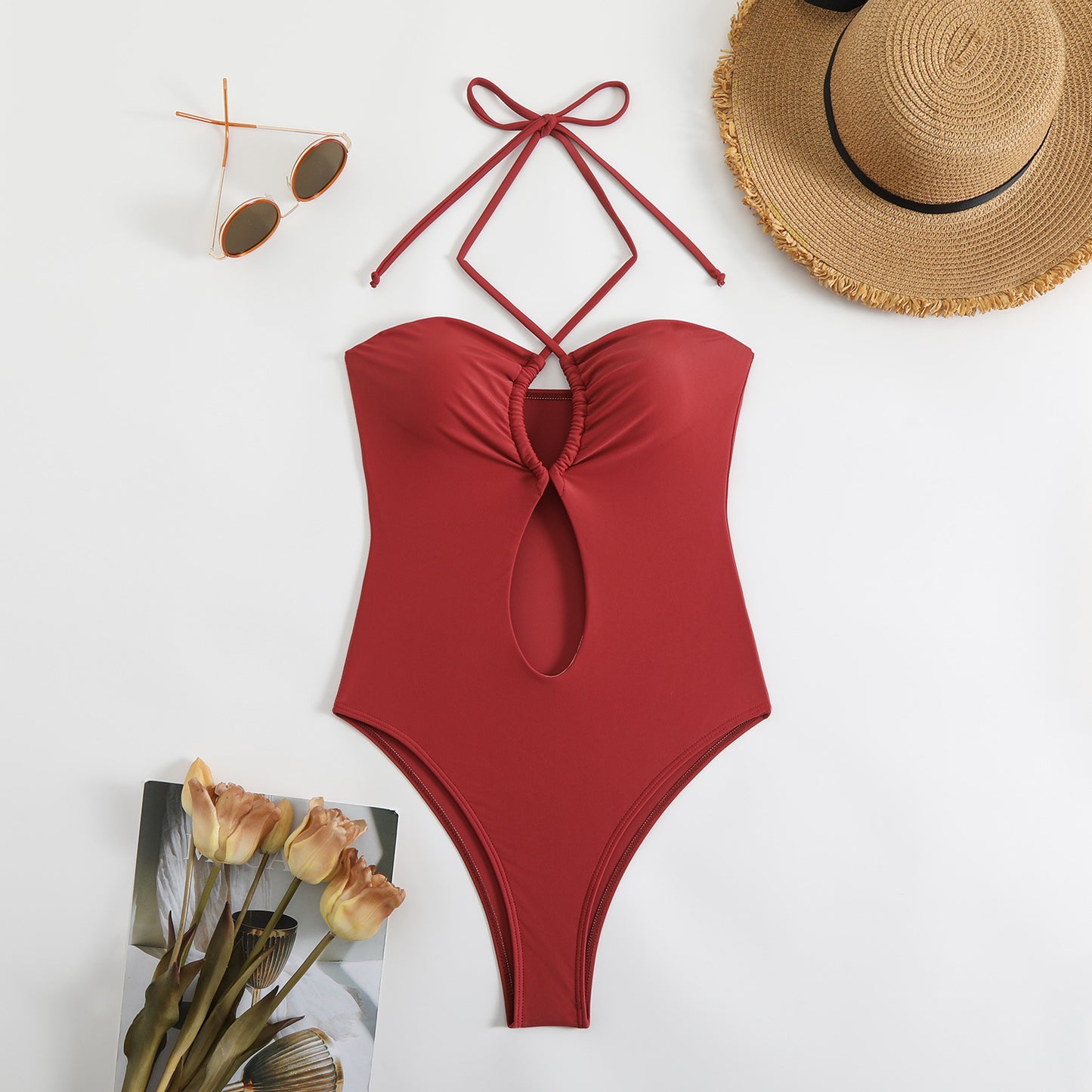 Dame Cut-Out Halterneck One-Piece Badedragt Stilla 1750839309