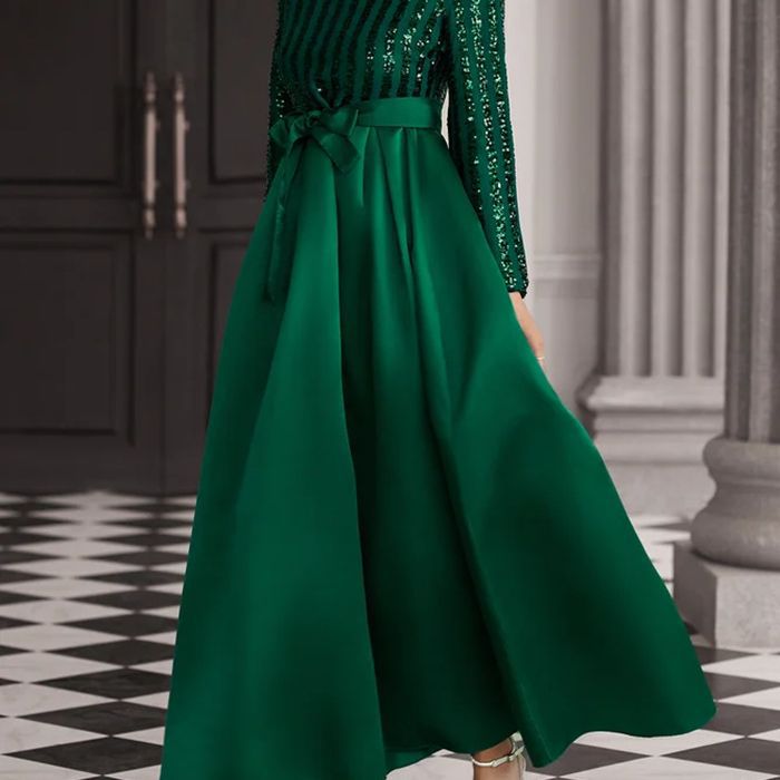 Dame Elegant Aftenkjole med Funktionsbælte Stilla