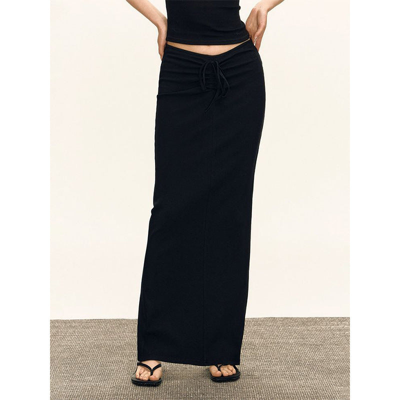 Dame afslappet maxikjole med justerbart bælte og smalle stropper Stilla