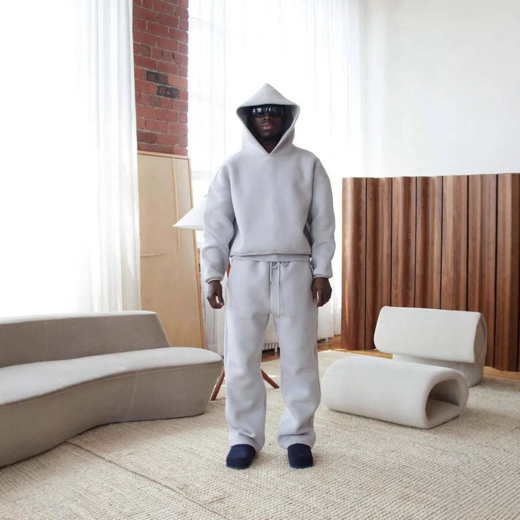 Herre Oversized Hoodie-sæt med moderne design og komfortabel pasform Stilla