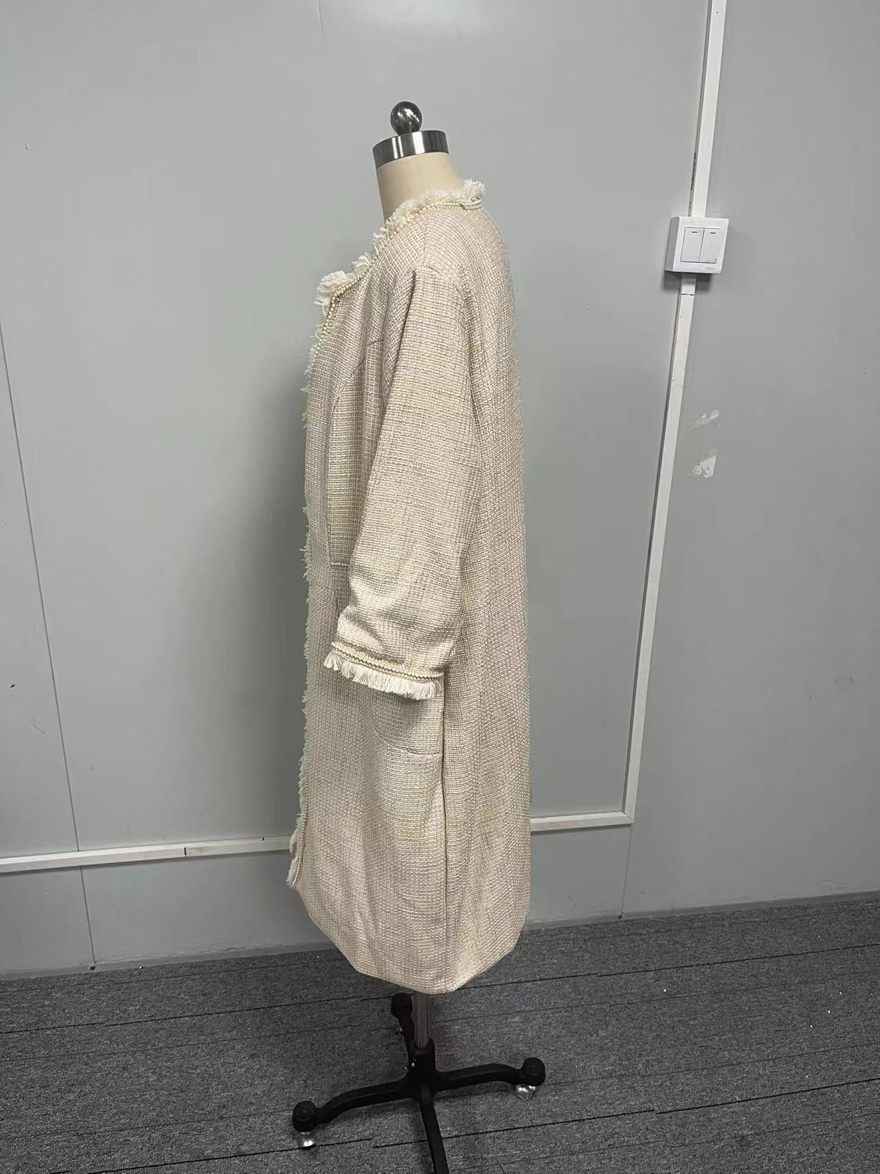 Dame Elegant Cardigan med frynser og smal silhuet Stilla