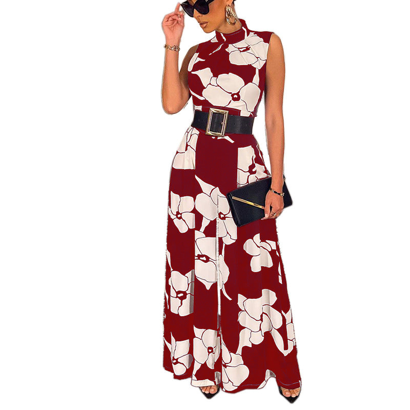 Dame Langærmet Jumpsuit med elegant snit og bredt ben Stilla