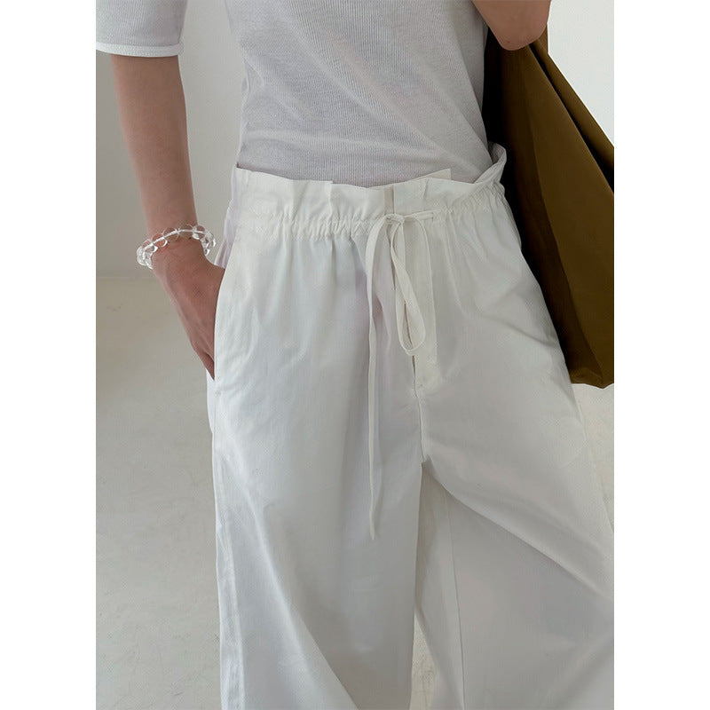 Dame afslappet stofbukser med elastisk bund og justerbar snor Stilla