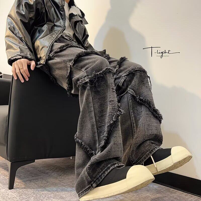 Herrer Distressed Bred Ben Cargo Jeans Stilla