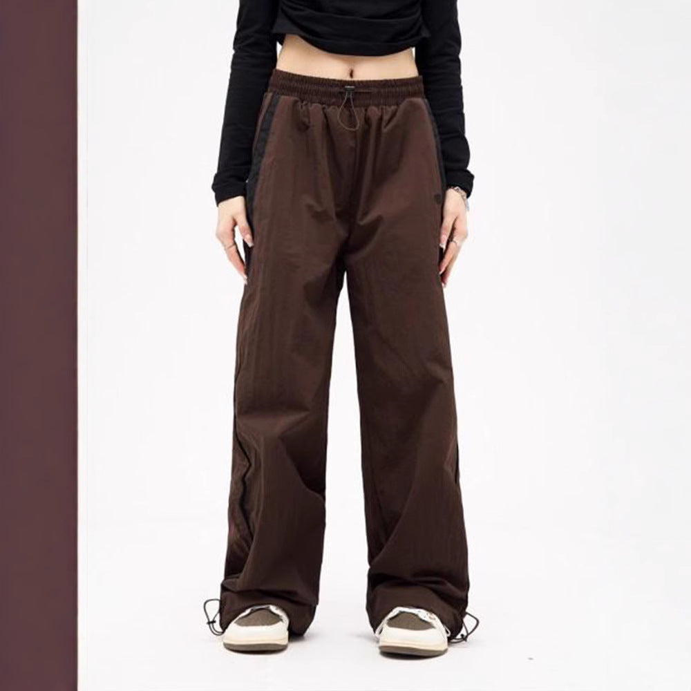 Dame afslappede sportbukser med elastisk talje og sidelange striber Stilla