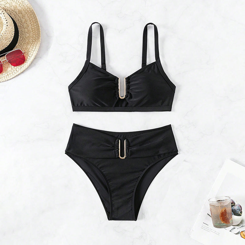 Dame Cut-Out Høj Talje Bikini Sæt Stilla