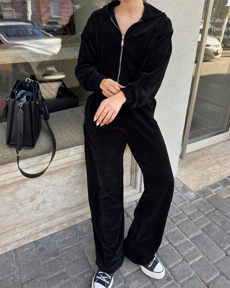 Dame afslappet Gekrauster fritidsjakke-sæt Stilla