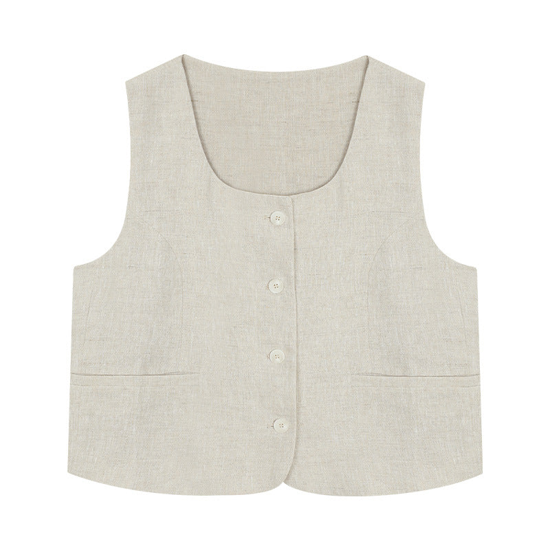 Dame afslappet blusevest med struktureret overflade og praktiske lommer Stilla