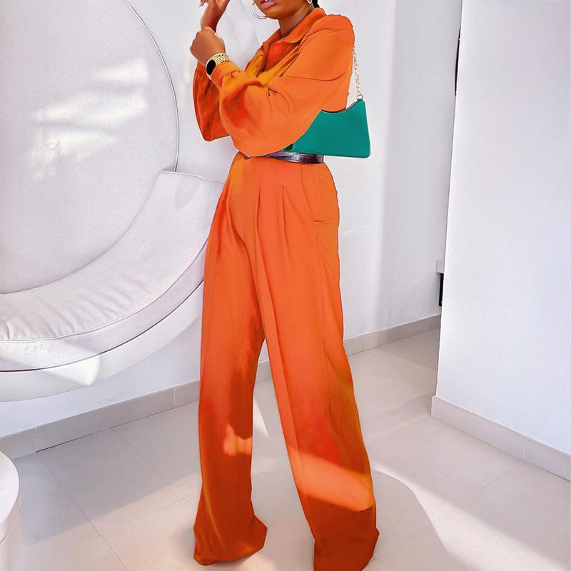Dame Elegant Jumpsuit med figursyet design og knapliste Stilla
