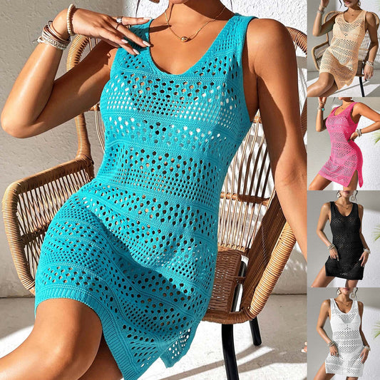 Dame Åbent Strik Strandkjole Stilla