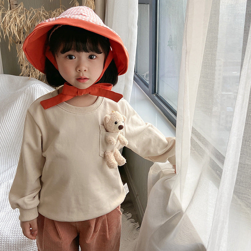 Børne Sweatshirt med adorabelt Teddy Bjørn Design Stilla