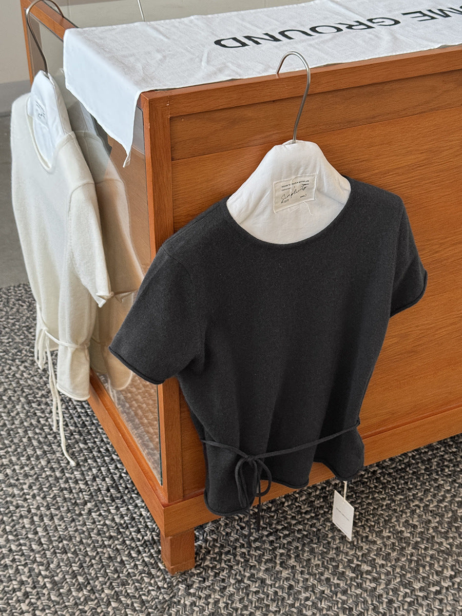 Dame afslappet overdel med taljerbar bælte og behagelig pasform Stilla