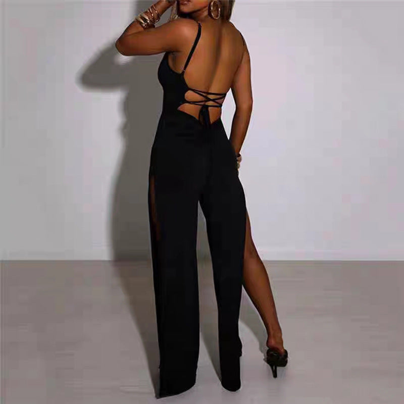 Dame højslids rygudskæring jumpsuit Stilla