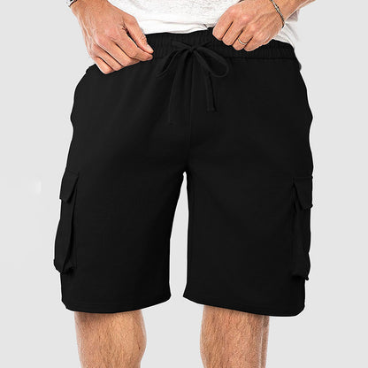 Herrer Cargo Shorts med elastisk talje og praktisk lomme-design Stilla