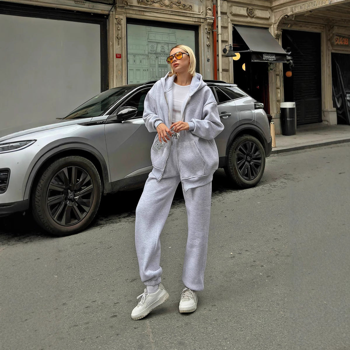 Dame afslappet Hoodie- og joggingbukse-sæt Stilla