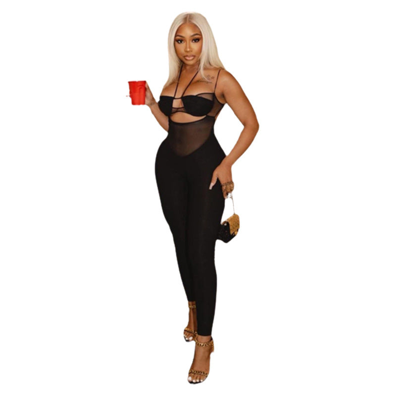 Dame Fashionable Jumpsuit med Cut-Outs og justerbare stropper Stilla