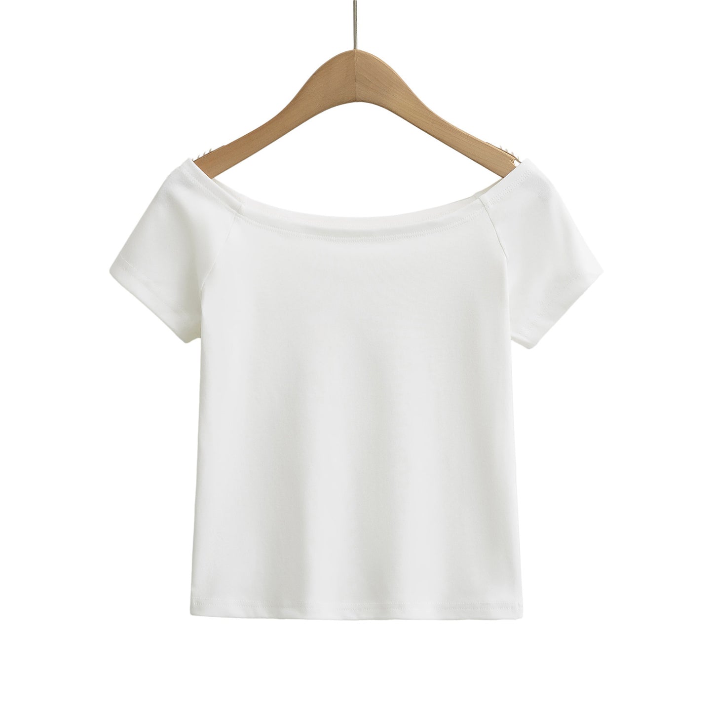 Dame afslappet Off-Shoulder T-shirt lavet af høj kvalitets bomuldsblanding Stilla