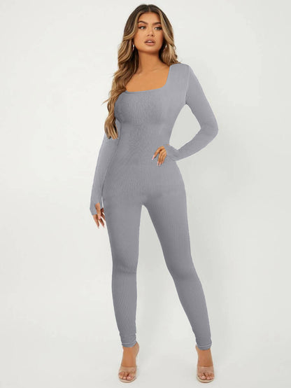 Dame sømløs bodysuit med elegant snit og lange ærmer Stilla