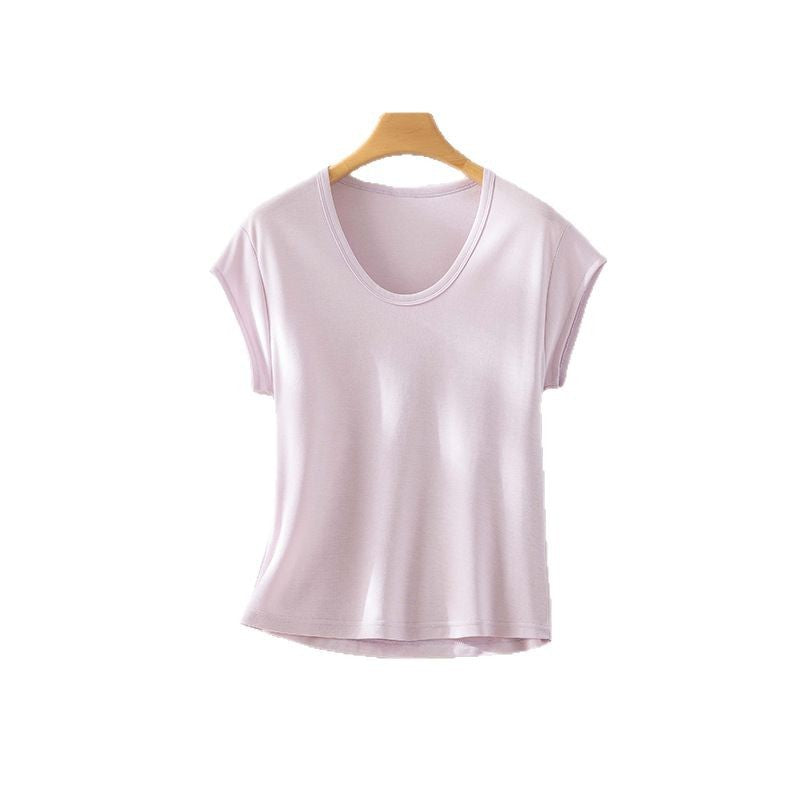 Femme Cap Sleeve Modal Blandingsmateriale Top Stilla