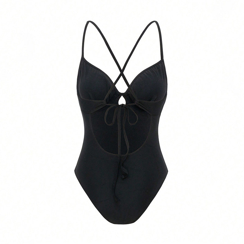 Dame elegant flæseinddelt badedragt Stilla