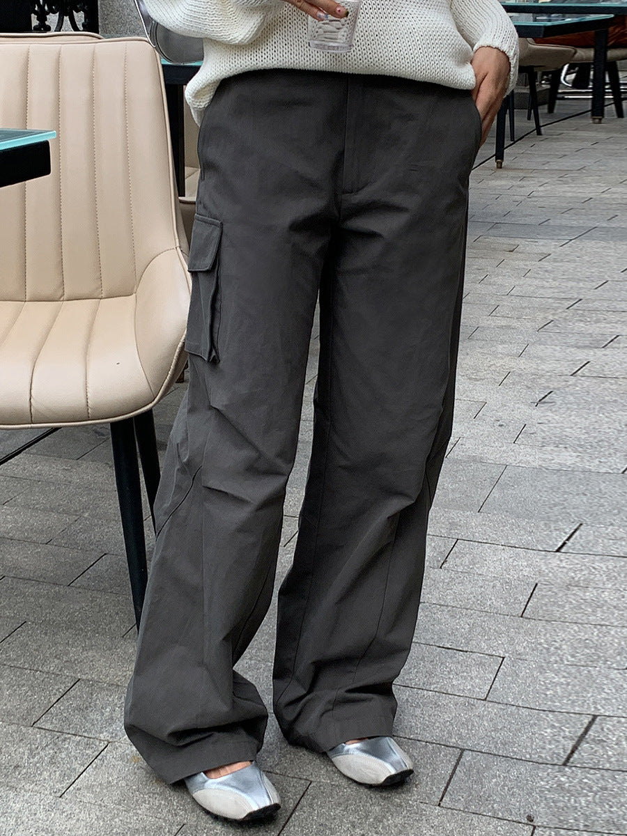 Dame afslappede Cargo-bukser med høj talje og praktiske sidelommer Stilla