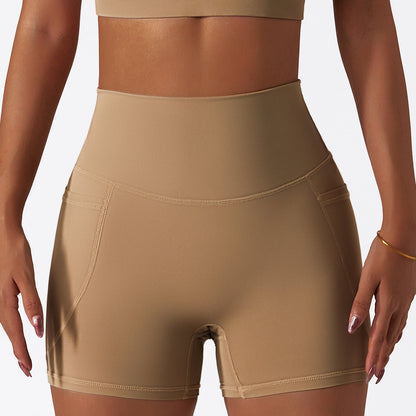 Stilla | Ice Silk Nude Feel Sport Shorts Hurtigttørrende Slim Yoga Bukser