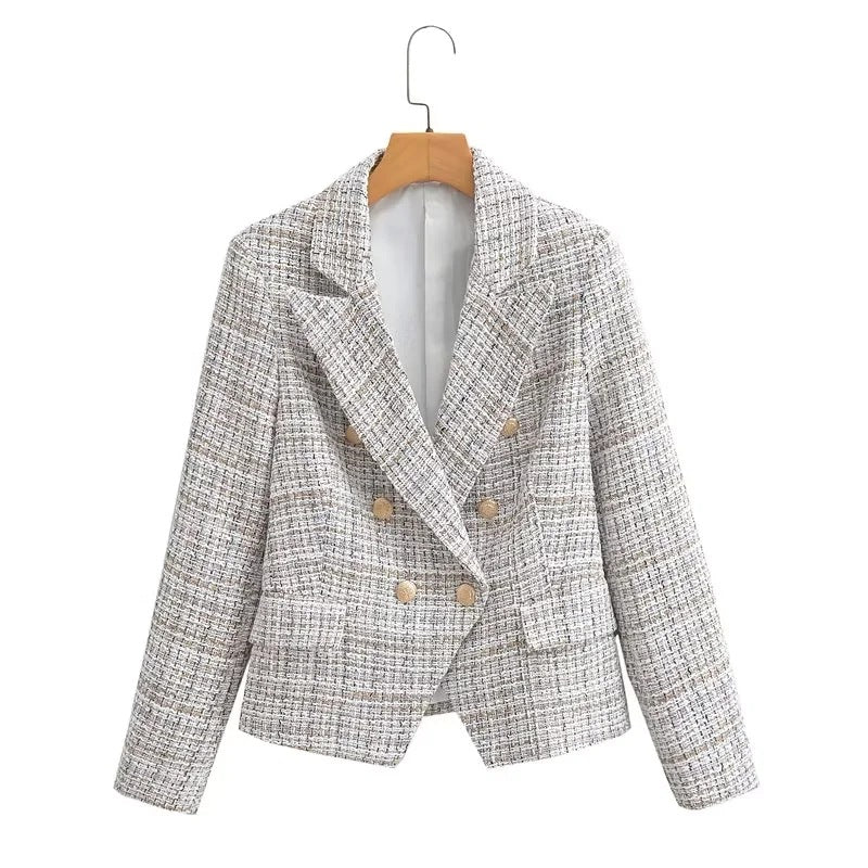 Dame Tweed-shorts med elegant struktur og høj taljeudskæring Stilla