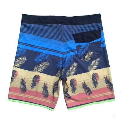 Herre badetøj med innovativt palme- og ananas-design og praktisk snortræk Stilla