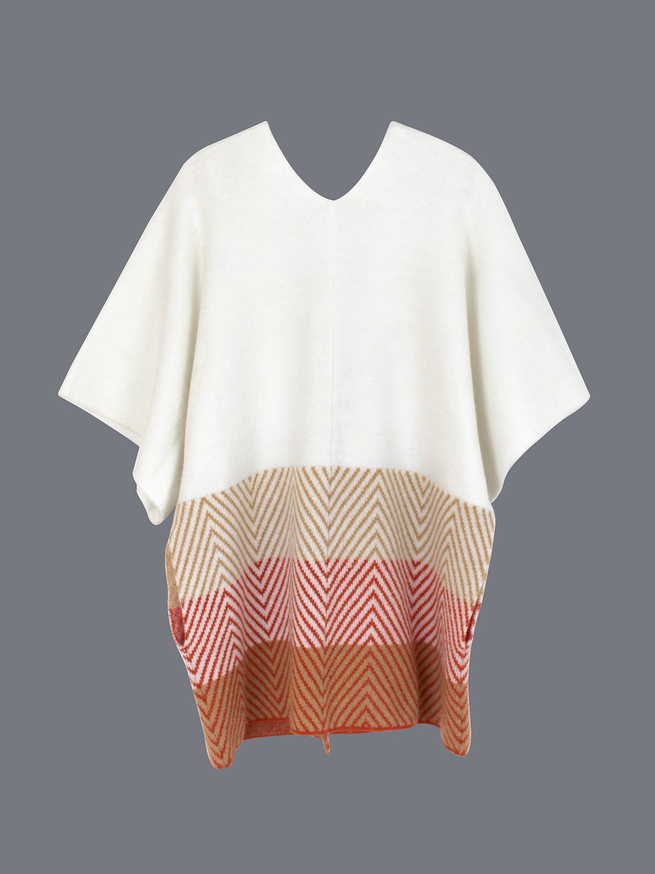 Dame afslappet cardigan med geometrisk mønster Stilla