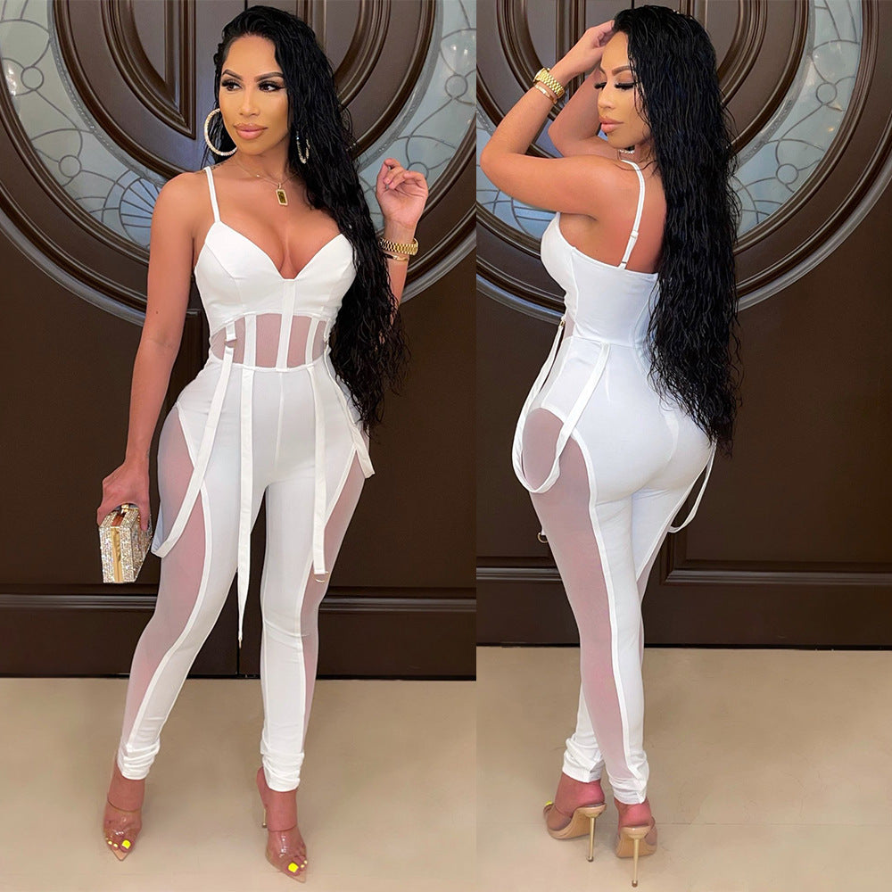 Dame transparent panel jumpsuit Stilla