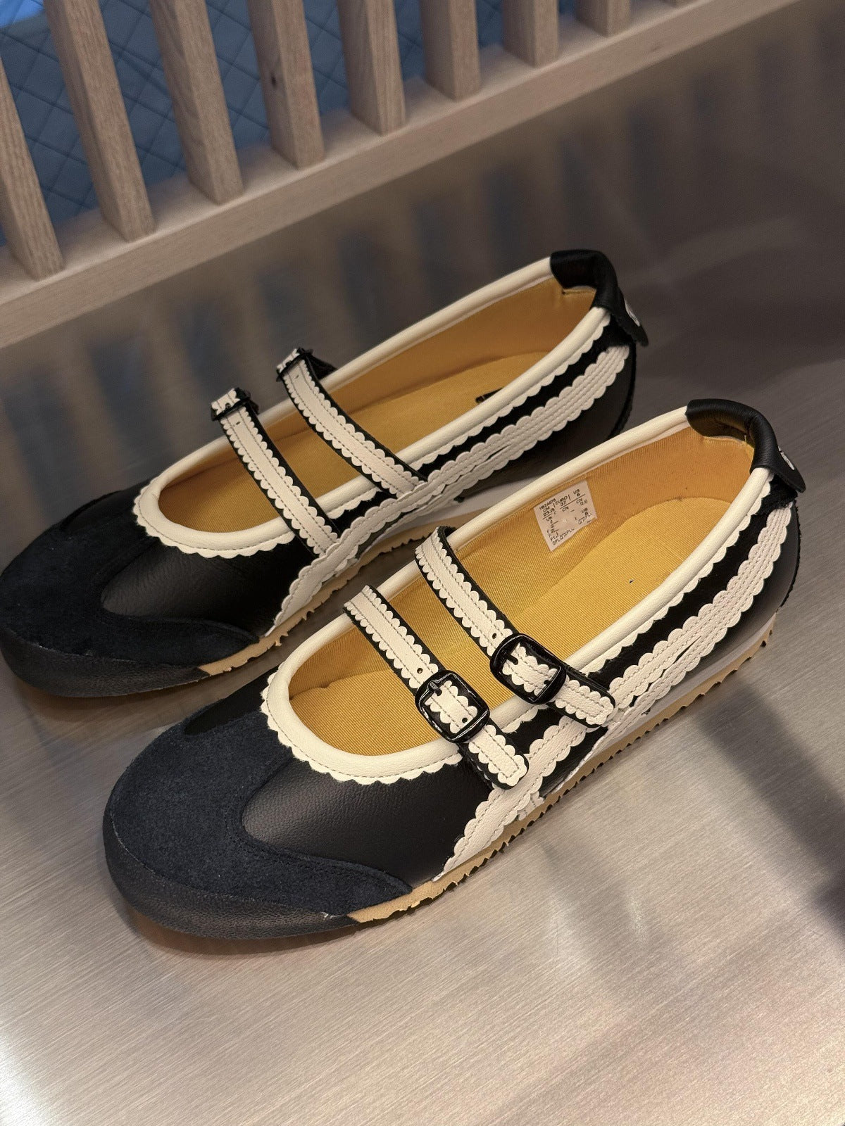 Dame Dobbeltrem Mary Jane Ballerinas Stilla