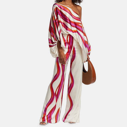 Dame Off-Shoulder Bredbenet Jumpsuit Stilla