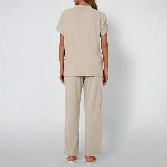 Dame afslappet lounge-sæt med elastisk talje og praktiske lommer Stilla