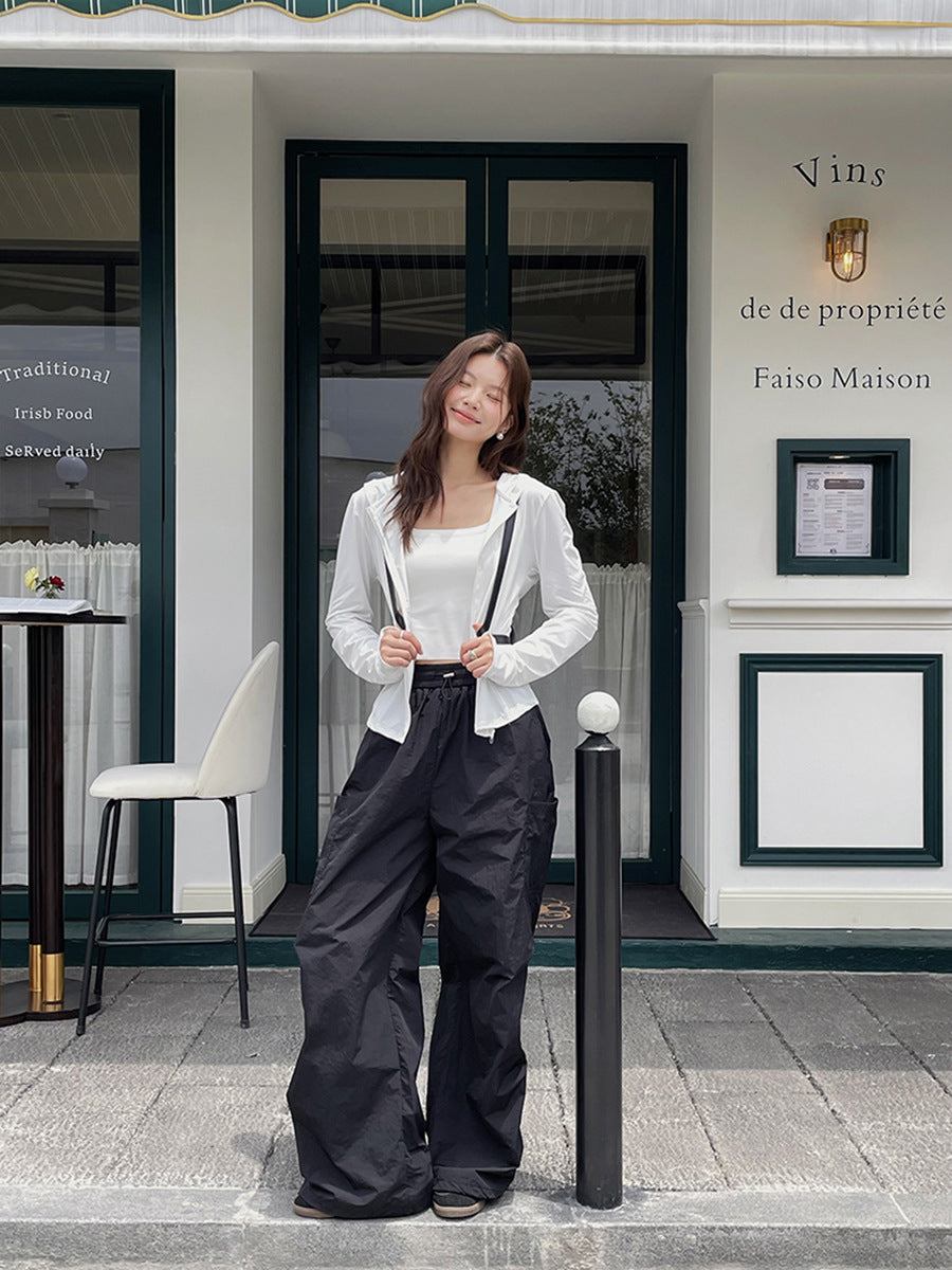 Dame afslappet Cargo-bukser med elastisk talje og praktiske lommer Stilla