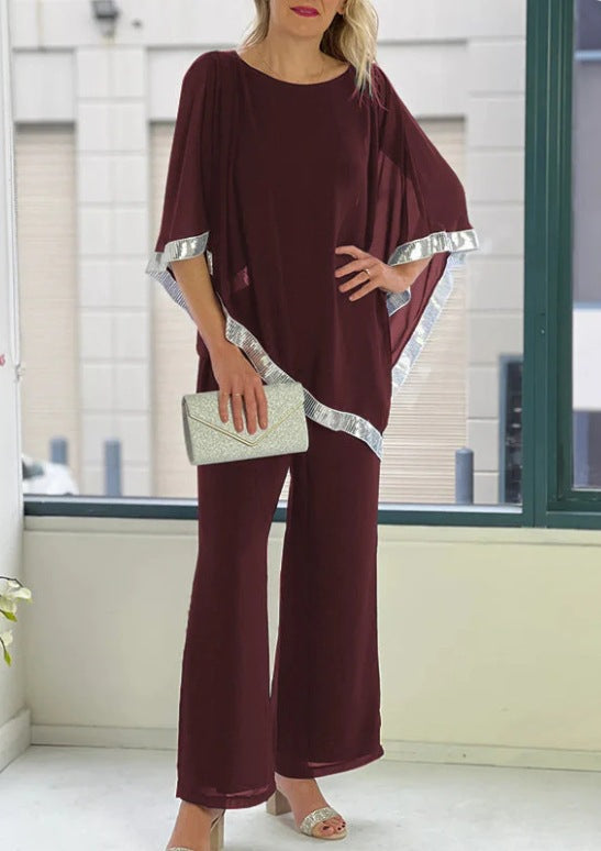 Dame Elegant Chiffon To-delt Sæt Stilla