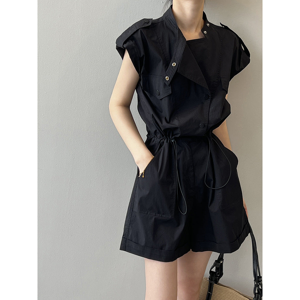 Dame Utility-jumpsuit med alsidige lommer og justerbar talje Stilla