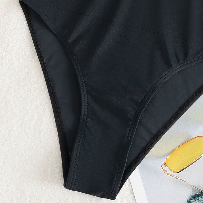 Dame Cut-Out Puff Sleeve Éntedelt Badedragt Stilla