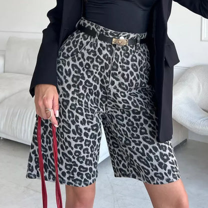 Dame leopardmønster shorts Stilla