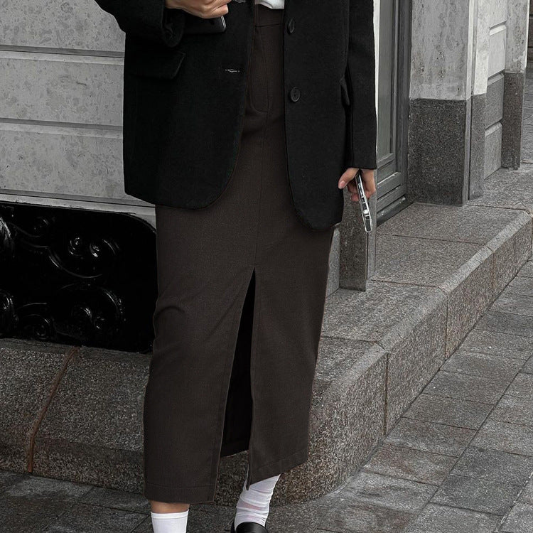 Dame Elegant Blyantskørt med raffineret split Stilla