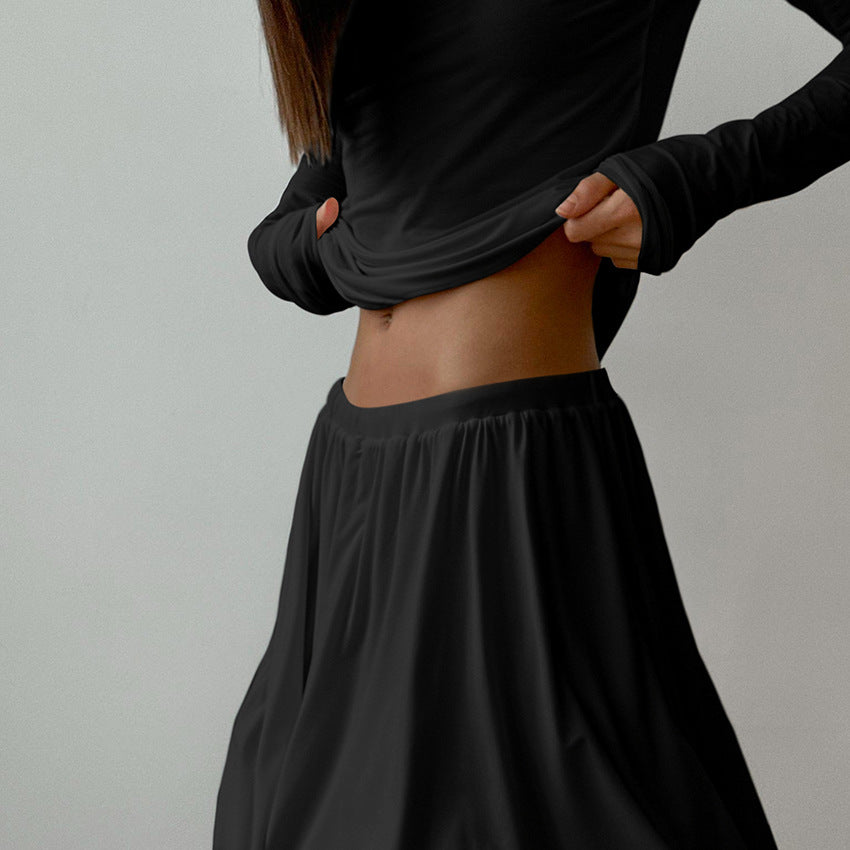 Dame elegant kjole med ærmeløs top og flydende skirt Stilla