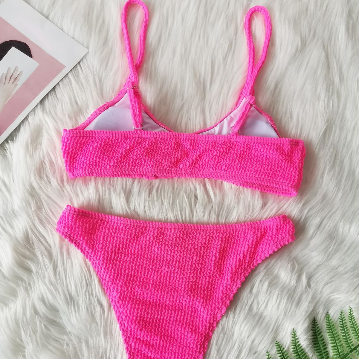 Dame Cut-Out Høj Talje Bikini Sæt Stilla