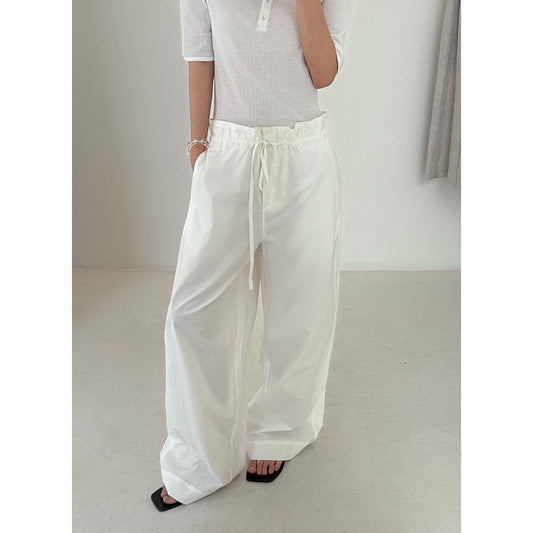Dame afslappet stofbukser med elastisk bund og justerbar snor Stilla