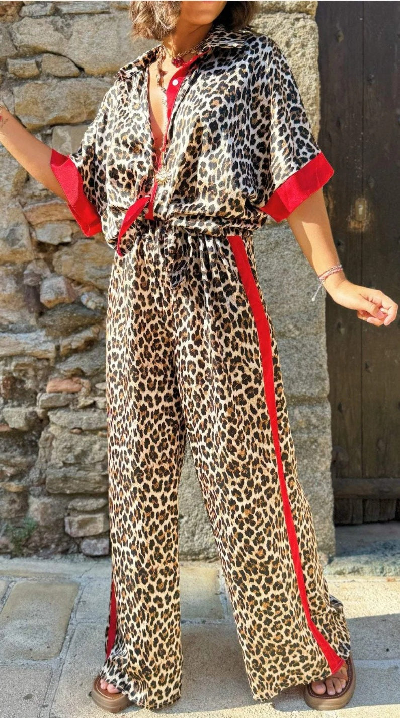 Dame Trendy Sommer-Jumpsuit med leopardmønster Stiila