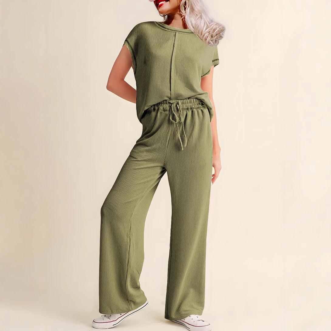 Dame Komfortabel og moderigtigt jumpsuit med brede ben og elastisk talje Stiila