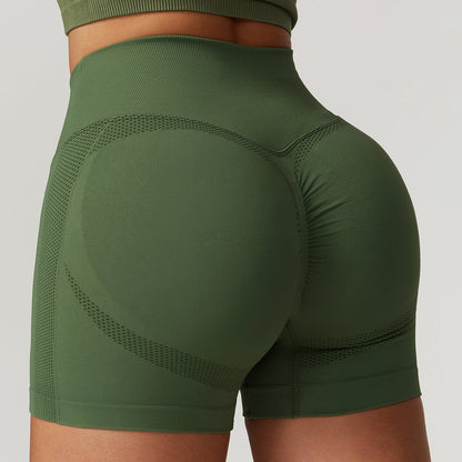 Stilla | Hip Raise Seamless Tight Yoga Shorts Høj Talje Løbe& Fitness Sports Shorts
